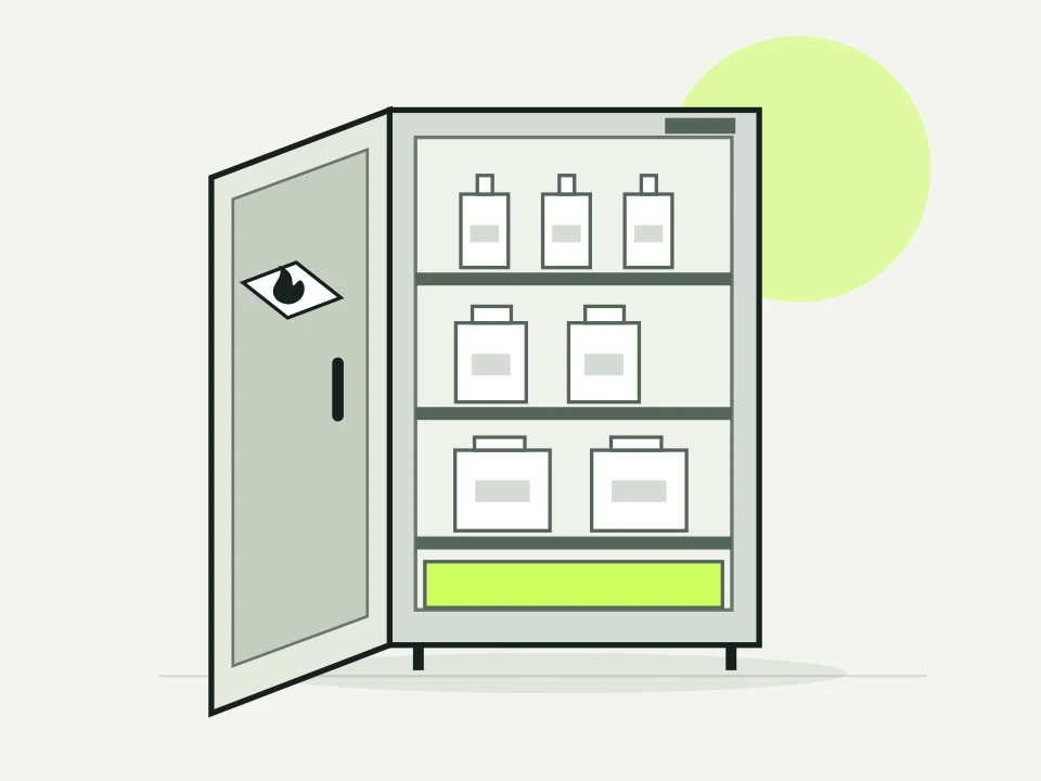 Illustration : Armoires pour liquides inflammables