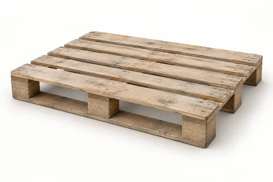 Illustration générée d’une palette en bois — occasion · premier choix.